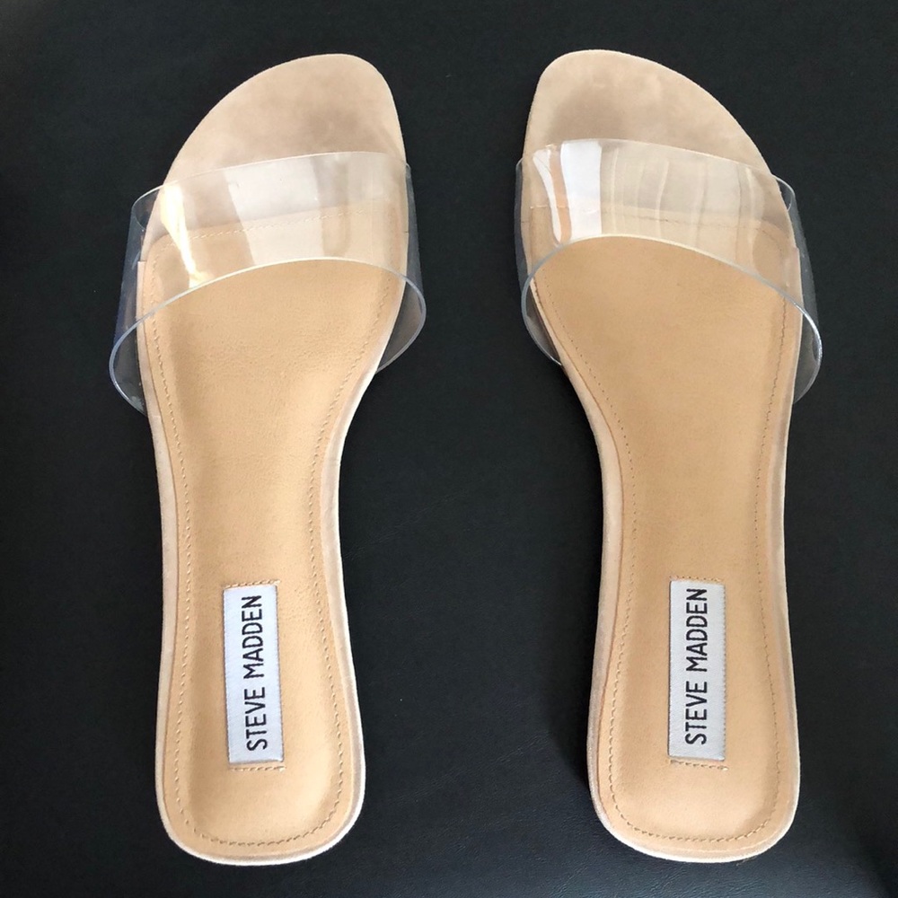 Steve Madden Bev clear sandal size 8